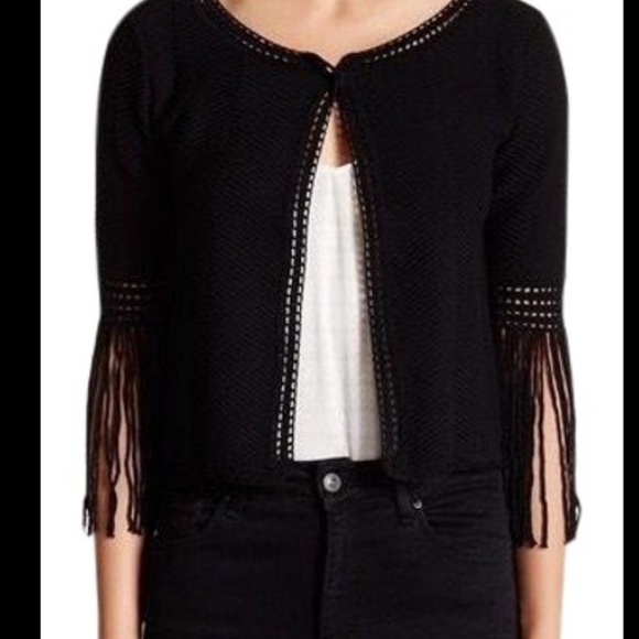 Yoana Baraschi New Sweater Fringe Sleeve Jacket - Picture 3 of 9